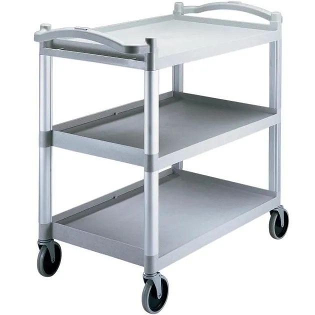 Cambro BC340KDL8-480 - Unassembled Speckled Gray Three Shelf Utility Cart (12 per Case) 