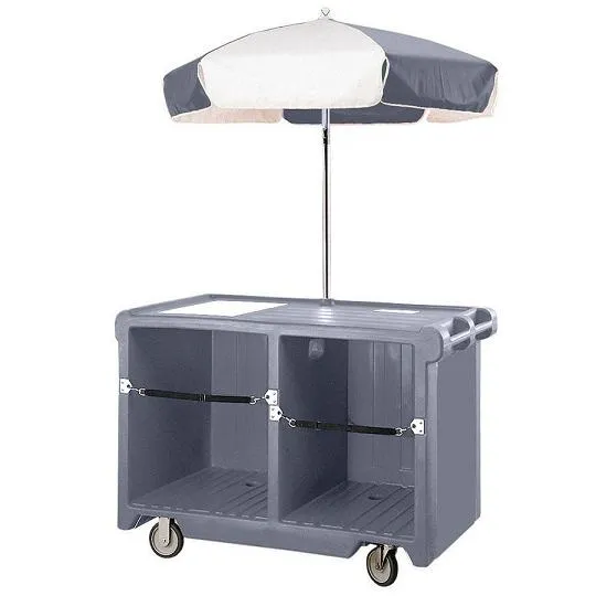 Cambro CVC55-191 - Camcruiser Granite Grey Vending Cart w/ Umbrella 