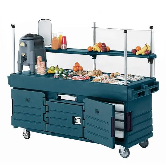 Cambro KVC854-192 - CamKiosk Granite Green Vending Cart w/ Pan Wells 