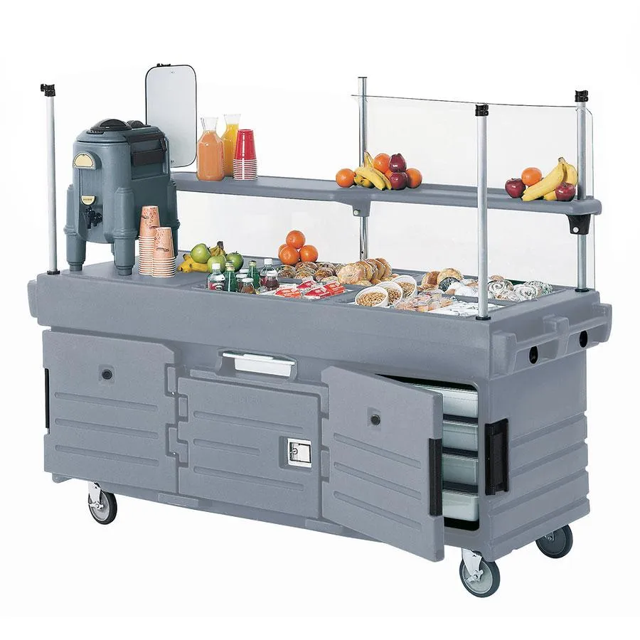 Cambro KVC856-191 - CamKiosk Granite Gray Vending Cart w/ Pan Wells 