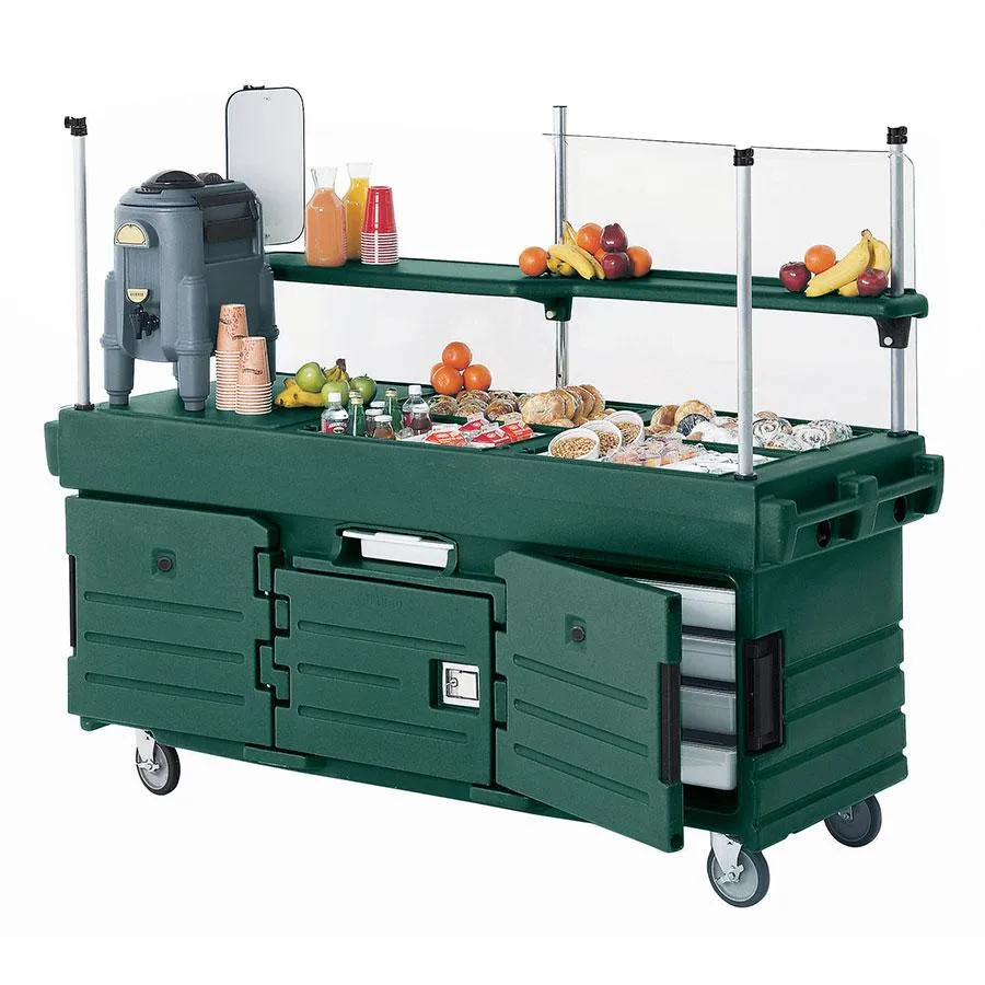 Cambro KVC856-519 - CamKiosk Green Vending Cart w/ Pan Wells 