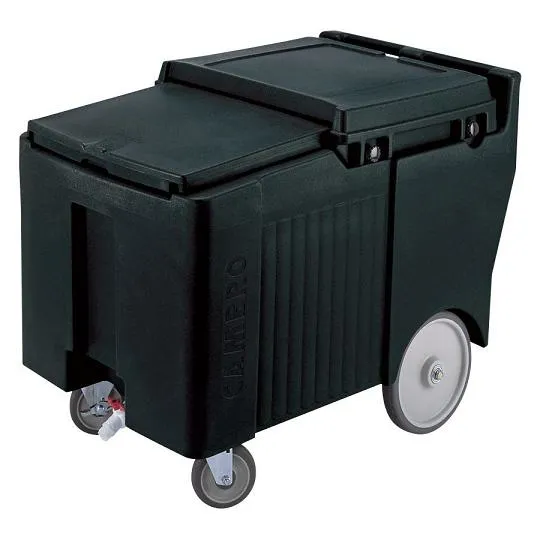 Cambro ICS175L-110 - 175 lb. Capacity - Sliding Lid Portable Ice Bin  - Black