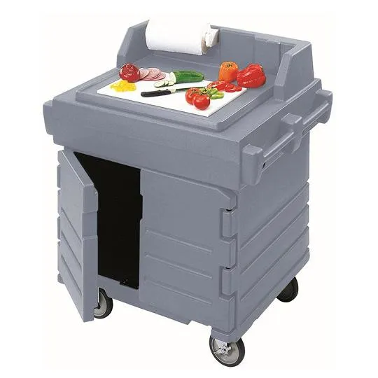 Cambro KWS40-191 - Granite Gray CamKiosk Food Preparation Work Station Cart 