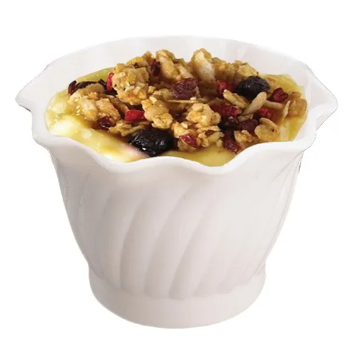 Cambro SRB5-148 - 5 oz White Swirl Bowl (24 per Case) 