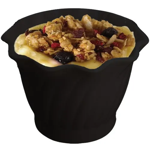 Cambro SRB5CW-110 - 5 oz Black Camwear Swirl Bowl (24 per Case) 