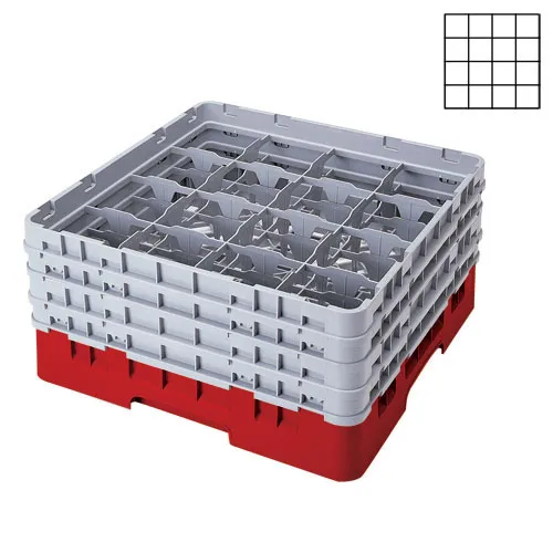 Cambro 16S1058-163 - 4.375" Stemware & Tumbler Glass Rack - Camrack (2 per Case) 