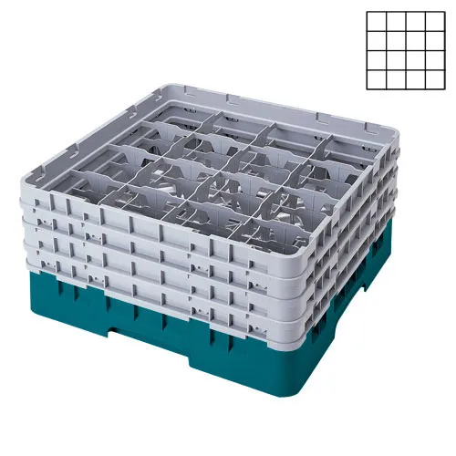 Cambro 16S1058-414 - 4.375" Stemware & Tumbler Glass Rack - Camrack (2 per Case) 