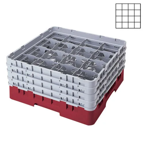 Cambro 16S1058-416 - 4.375" Stemware & Tumbler Glass Rack - Camrack (2 per Case) 