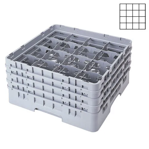 Cambro 16S1114-151 - 4.375" Stemware & Tumbler Glass Rack - Camrack (2 per Case) 