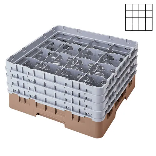 Cambro 16S1114-184 - 4.375" Stemware & Tumbler Glass Rack - Camrack (2 per Case) 