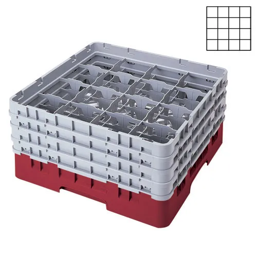 Cambro 16S1114-416 - 4.375" Stemware & Tumbler Glass Rack - Camrack (2 per Case) 