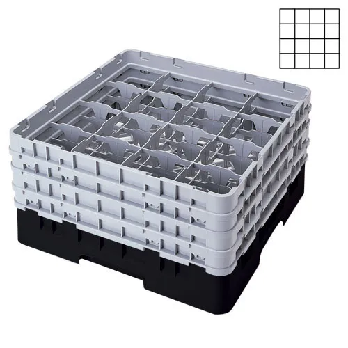 Cambro 16S1214-110 - 4.375" Stemware & Tumbler Glass Rack - Camrack (2 per Case) 