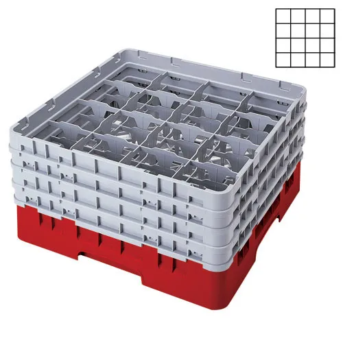 Cambro 16S1214-163 - 4.375" Stemware & Tumbler Glass Rack - Camrack (2 per Case) 