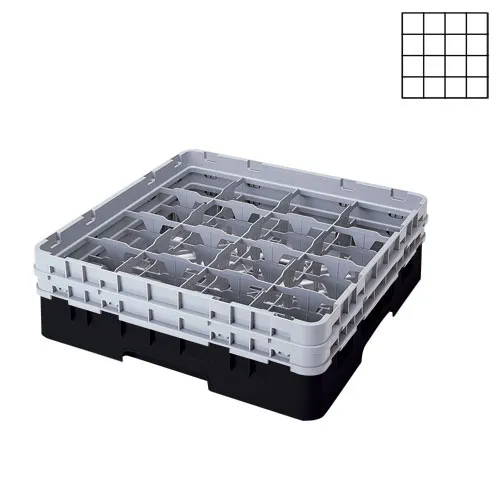 Cambro 16S418-110 - 4.375" Stemware & Tumbler Glass Rack - Camrack (5 per Case) 