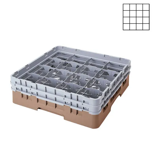 Cambro 16S418-184 - 4.375" Stemware & Tumbler Glass Rack - Camrack (5 per Case) 