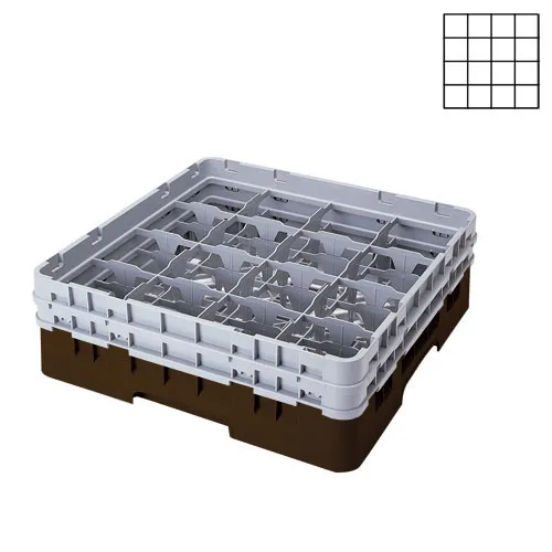 Cambro 16S434-167 - 4.375" Stemware & Tumbler Glass Rack - Camrack (4 per Case) 