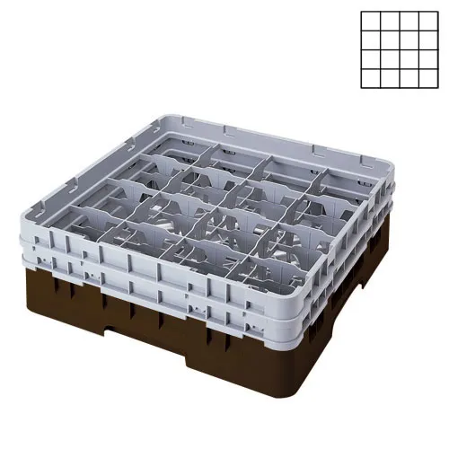 Cambro 16S638-167 - 4.375" Stemware & Tumbler Glass Rack - Camrack (3 per Case) 