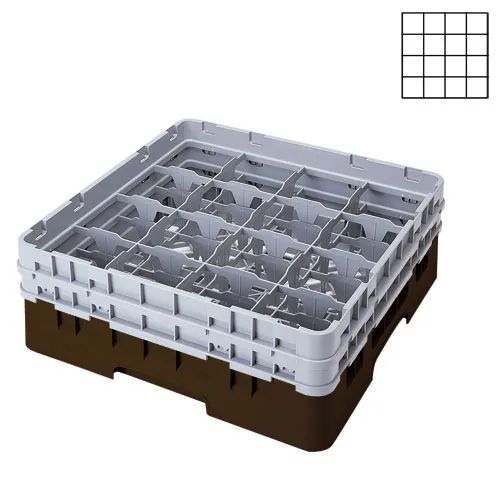 Cambro 16S738-167 - 4.375" Stemware & Tumbler Glass Rack - Camrack (3 per Case) 