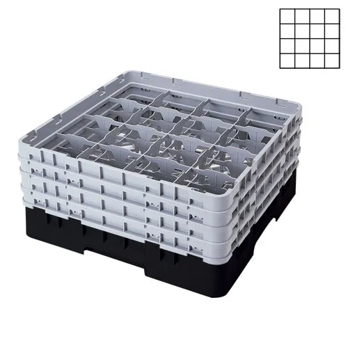 Cambro 16S958-110 - 4.375" Stemware & Tumbler Glass Rack - Camrack (2 per Case) 