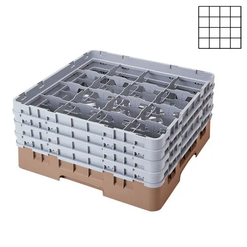 Cambro 16S958-184 - 4.375" Stemware & Tumbler Glass Rack - Camrack (2 per Case) 