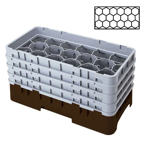 Cambro 17HS1114-167 - 17-Compartment Half-Size Stemware & Tumbler Glass Rack - Camrack (2 per Case) 