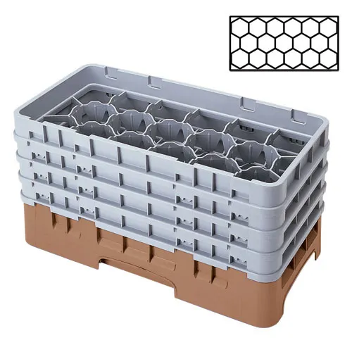 Cambro 17HS1114-184 - 17-Compartment Half-Size Stemware & Tumbler Glass Rack - Camrack (2 per Case) 