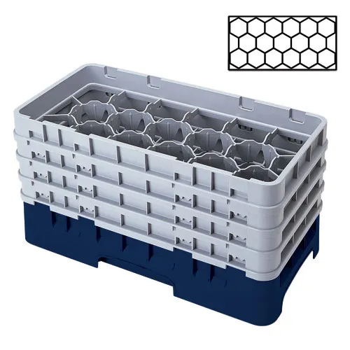 Cambro 17HS1114-186 - 17-Compartment Half-Size Stemware & Tumbler Glass Rack - Camrack (2 per Case) 