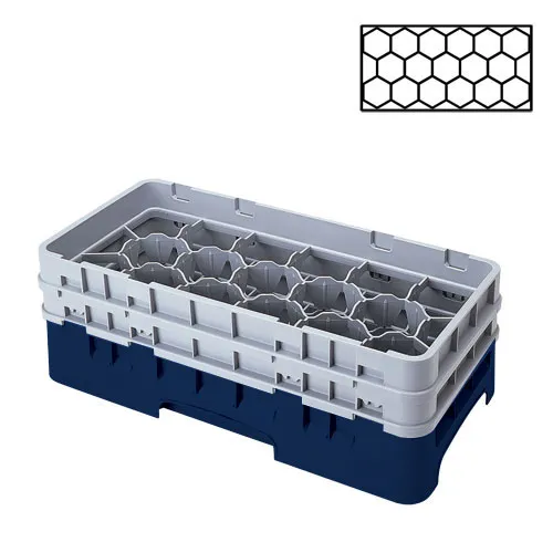 Cambro 17HS318-186 - 17-Compartment Half-Size Stemware & Tumbler Glass Rack - Camrack (5 per Case) 