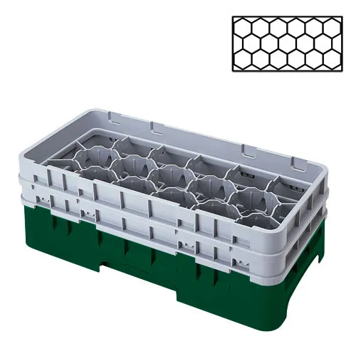 Cambro 17HS638-119 - 17-Compartment Half-Size Stemware & Tumbler Glass Rack - Camrack (3 per Case) 