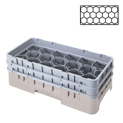 Cambro 17HS638-151 - 17-Compartment Half-Size Stemware & Tumbler Glass Rack - Camrack (3 per Case) 