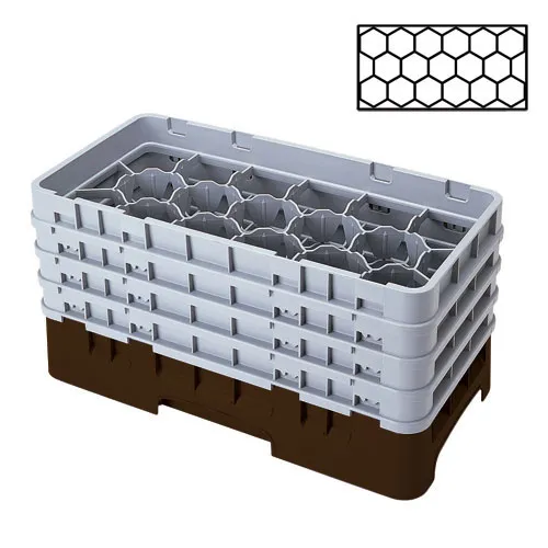 Cambro 17HS800-167 - 17-Compartment Half-Size Stemware & Tumbler Glass Rack - Camrack (2 per Case) 