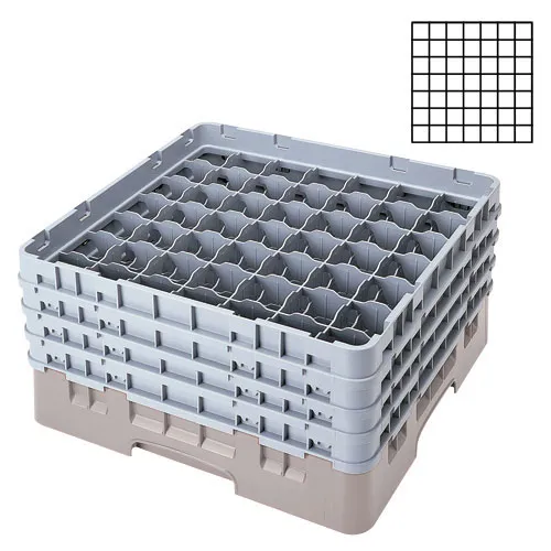 Cambro 49S1114-151 - 49-Compartment Stemware & Tumbler Glass Rack - Camrack (2 per Case) 