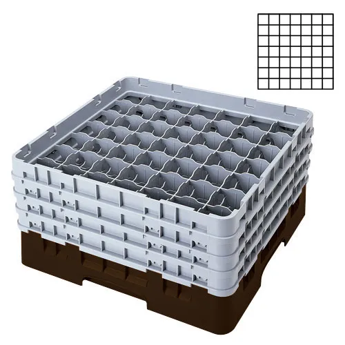 Cambro 49S1114-167 - 49-Compartment Stemware & Tumbler Glass Rack - Camrack (2 per Case) 