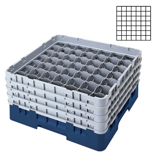 Cambro 49S1114-168 - 49-Compartment Stemware & Tumbler Glass Rack - Camrack (2 per Case) 