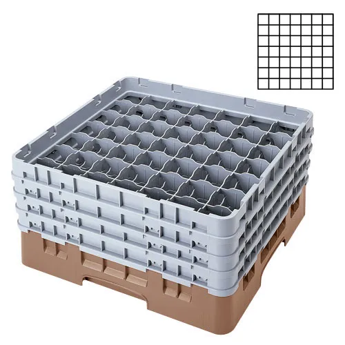 Cambro 49S1114-184 - 49-Compartment Stemware & Tumbler Glass Rack - Camrack (2 per Case) 