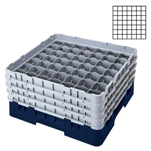 Cambro 49S1114-186 - 49-Compartment Stemware & Tumbler Glass Rack - Camrack (2 per Case) 