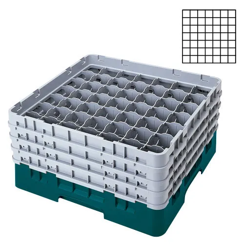 Cambro 49S1114-414 - 49-Compartment Stemware & Tumbler Glass Rack - Camrack (2 per Case) 