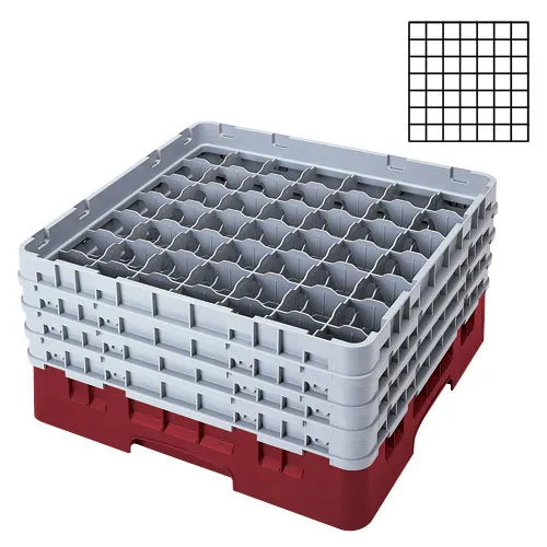 Cambro 49S1114-416 - 49-Compartment Stemware & Tumbler Glass Rack - Camrack (2 per Case) 