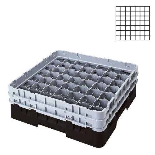 Cambro 49S318-110 - 49-Compartment Stemware & Tumbler Glass Rack - Camrack (5 per Case) 