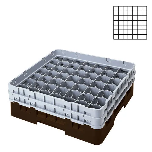 Cambro 49S318-167 - 49-Compartment Stemware & Tumbler Glass Rack - Camrack (5 per Case) 