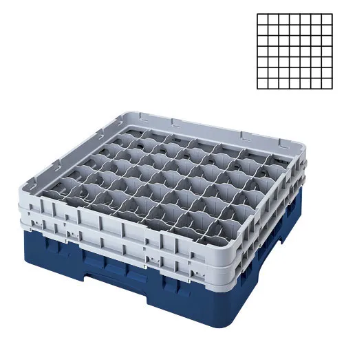 Cambro 49S318-168 - 49-Compartment Stemware & Tumbler Glass Rack - Camrack (5 per Case) 