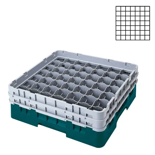 Cambro 49S318-414 - 49-Compartment Stemware & Tumbler Glass Rack - Camrack (5 per Case) 