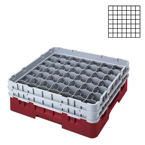 Cambro 49S318-416 - 49-Compartment Stemware & Tumbler Glass Rack - Camrack (5 per Case) 