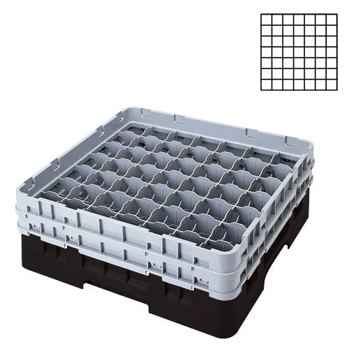 Cambro 49S434-110 - 49-Compartment Stemware & Tumbler Glass Rack - Camrack (4 per Case) 