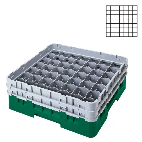 Cambro 49S434-119 - 49-Compartment Stemware & Tumbler Glass Rack - Camrack (4 per Case) 