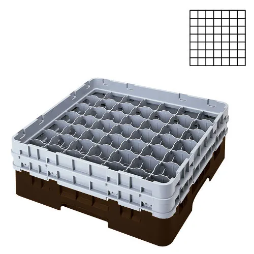 Cambro 49S434-167 - 49-Compartment Stemware & Tumbler Glass Rack - Camrack (4 per Case) 