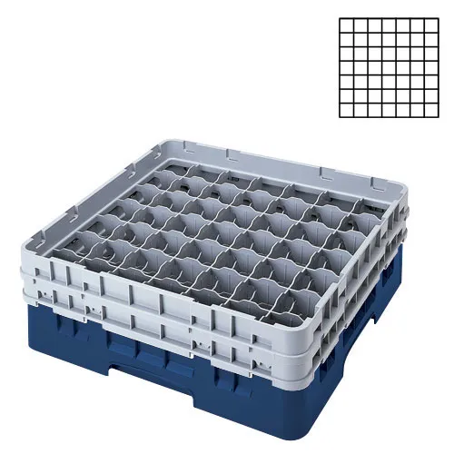 Cambro 49S434-168 - 49-Compartment Stemware & Tumbler Glass Rack - Camrack (4 per Case) 