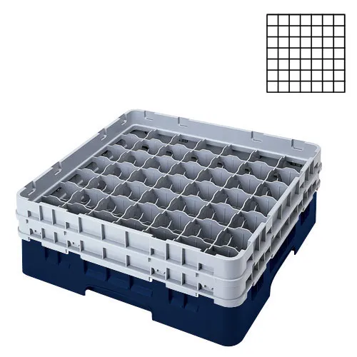 Cambro 49S434-186 - 49-Compartment Stemware & Tumbler Glass Rack - Camrack (4 per Case) 