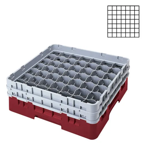 Cambro 49S434-416 - 49-Compartment Stemware & Tumbler Glass Rack - Camrack(4 per Case) 