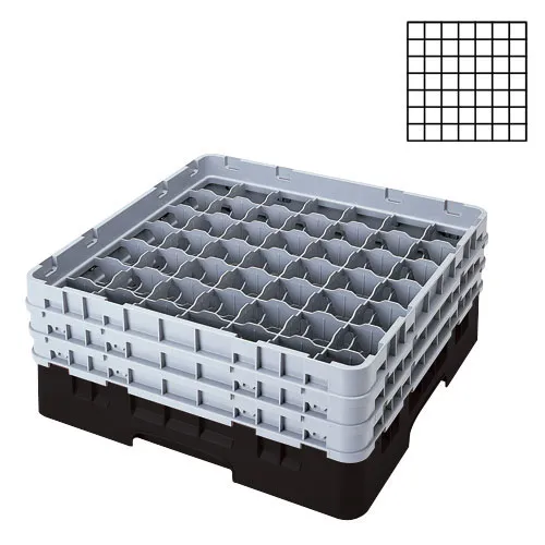 Cambro 49S638-110 - 49-Compartment Stemware & Tumbler Glass Rack - Camrack (3 per Case) 